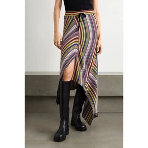 ReM'Ade by Marques Almeida Multicolor Striped Wool Midi Skirt Women's Size Small